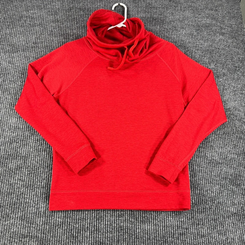 Nike Sweatshirt Womens Small Red Long Sleeve Funnel‎ Neck Activewear Dri-Fit